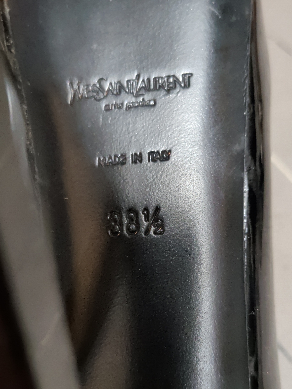 Nwob YSL Black Patent Platform Stiletto Pumps - Picture 8 of 9